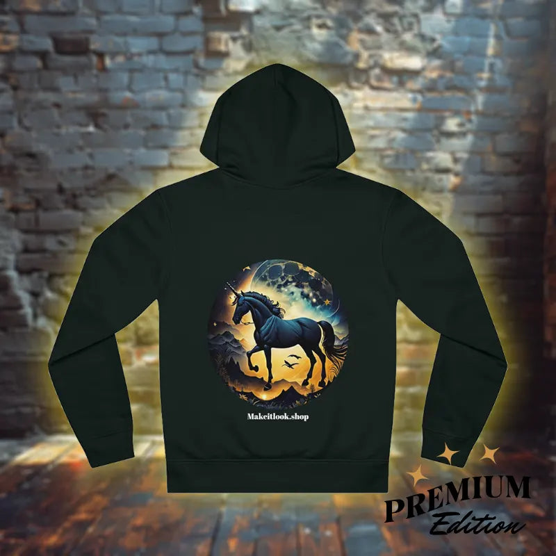 Lunar Legend Unisex Hoodie – Einhorn & kosmische Mystik, S-5XL