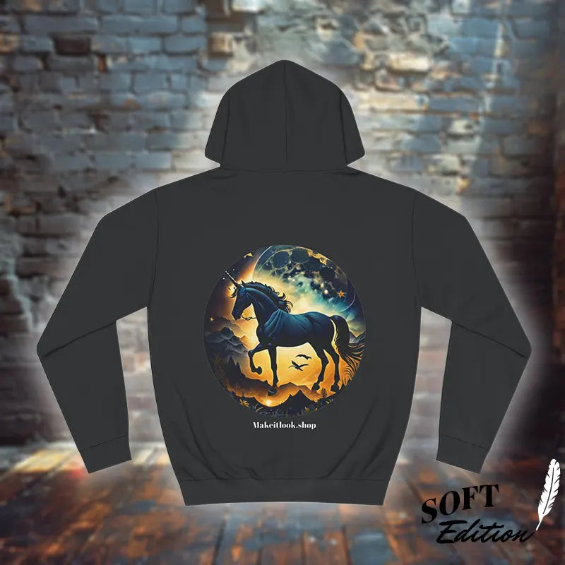 Lunar Legend Unisex Hoodie – Einhorn & kosmische Mystik, S-5XL