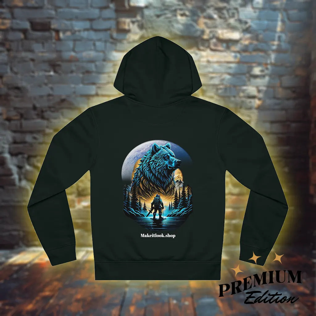 Spirit Blue Grizzly Unsex Hoodie – Der mystische Wächter, S-5XL