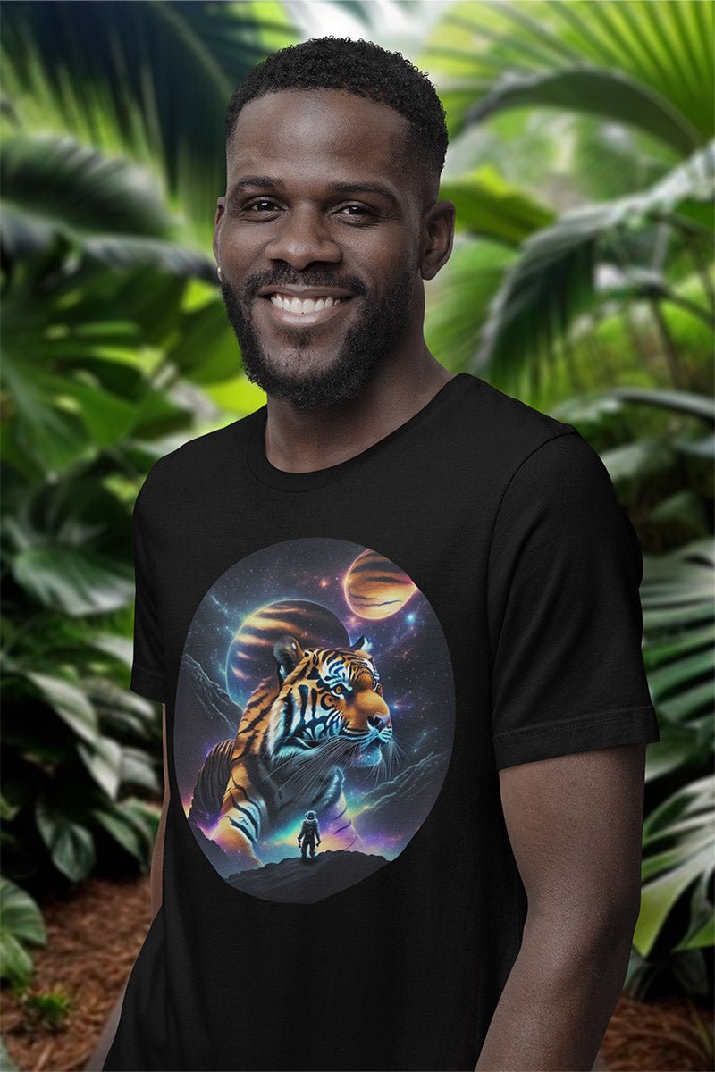 Astronautic Tiger - T - Shirt - JUNGLE STYLE - Astronautic Tiger JUNGLE STYLE T - Shirt