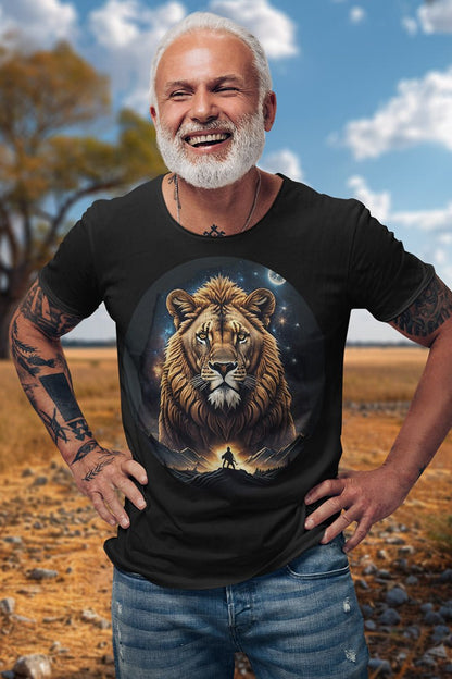 Dawn Guardian Lion - T - Shirt - AFRIKAN SYTLE - Dawn Guardian Lion AFRIKAN SYTLE T - Shirt