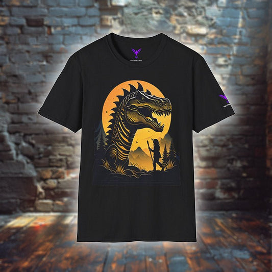 Dino Sunshine - T - Shirt - JURASSIC STYLE - Dino Sunshine T - Shirt JURASSIC STYLE Ausgefallen beautiful beschützer Bio Bio - Baumwolle black blossom Clothing Cotton Crew neck Dino Dinosauerier dreamworld DTG Ethical Fashion Fantasie Fashion forest Gemütlich Guardian Hills it Klassische Passform land landscape landschaft Look make Make it look Men's Clothing mystic Nachhaltige Mode Neck Labels Power Regular fit schwarz Sonne Sonnenschein Streetwear sun Sunshine T - shirts Tiere Traumwelt Umwelt