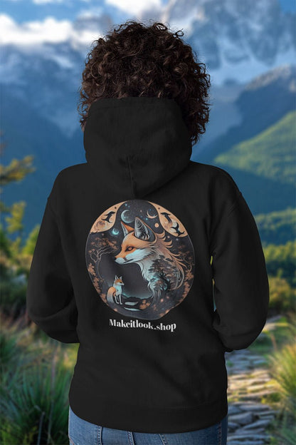 Dreamlight Fox - Hoodie - MOUNTAIN STYLE - Dreamlight Fox Hoodie MOUNTAIN STYLE Ausgefallen Bio Bio - Baumwolle Clothing Cotton Crew neck DTG Ethical Fashion Fashion Fox Fuchs Gemütlich Hoodies Kapuzenpullover Klassische Passform Make it look Men's Clothing Nachhaltige Mode Regular fit Streetwear Umweltfreundlich Unisex Women's Clothing