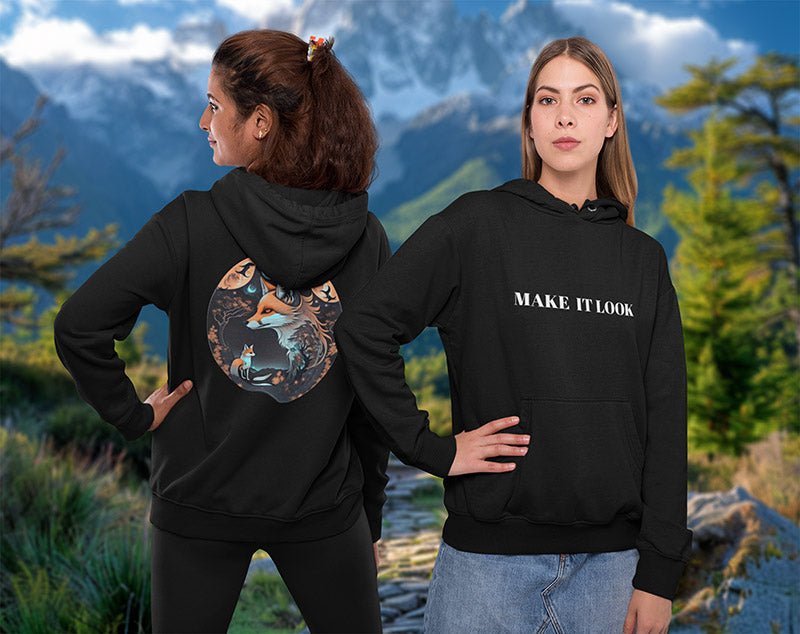 Dreamlight Fox - Hoodie - MOUNTAIN STYLE - Dreamlight Fox Hoodie MOUNTAIN STYLE Ausgefallen Bio Bio - Baumwolle Clothing Cotton Crew neck DTG Ethical Fashion Fashion Fox Fuchs Gemütlich Hoodies Kapuzenpullover Klassische Passform Make it look Men's Clothing Nachhaltige Mode Regular fit Streetwear Umweltfreundlich Unisex Women's Clothing