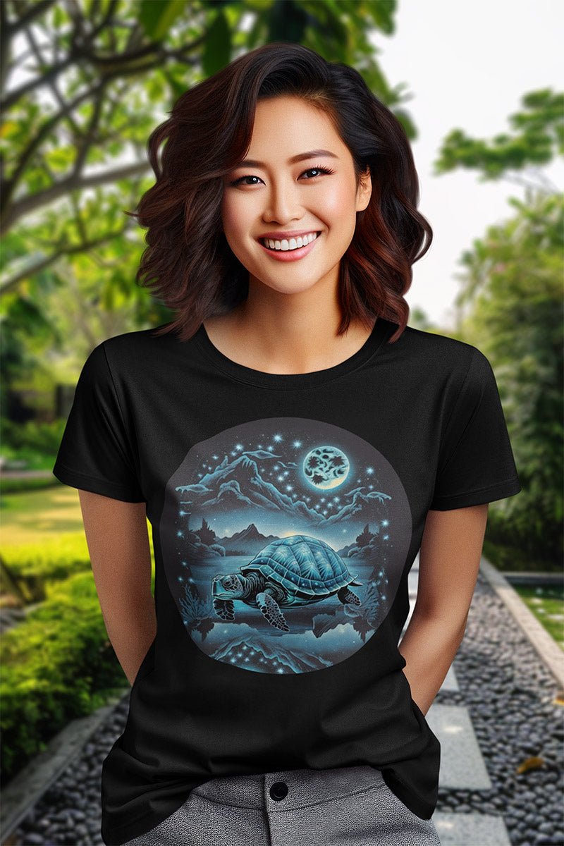 Dreamscape Azure Turtle - T - Shirt - MODERN STYLE - Dreamscape Azure Turtle - T - Shirt - MODERN STYLE - Make it look