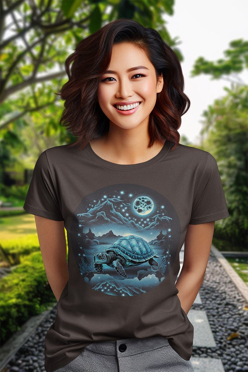 Dreamscape Azure Turtle - T - Shirt - MODERN STYLE - Dreamscape Azure Turtle - T - Shirt - MODERN STYLE - Make it look