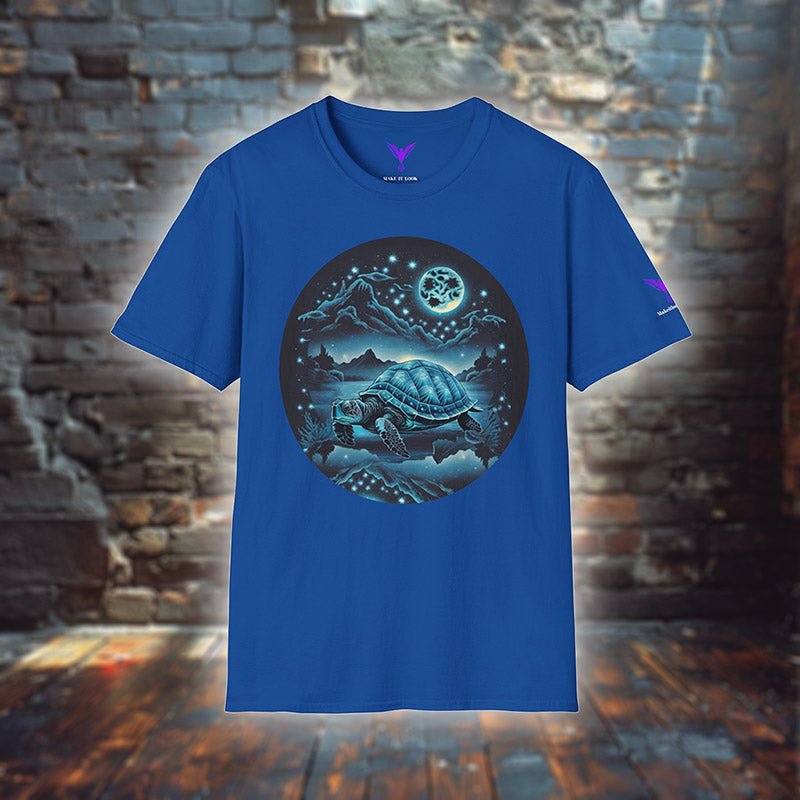 Dreamscape Azure Turtle - T - Shirt - MODERN STYLE - Dreamscape Azure Turtle - T - Shirt - MODERN STYLE - Navy - S - Make it look