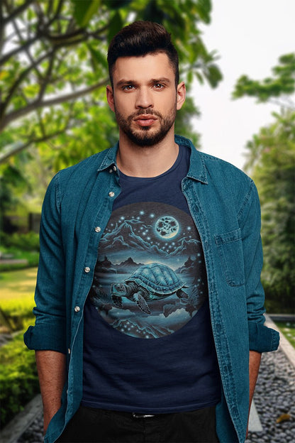 Dreamscape Azure Turtle - T - Shirt - MODERN STYLE - Dreamscape Azure Turtle - T - Shirt - MODERN STYLE - Make it look