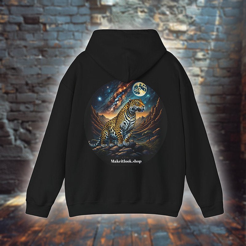 Galactic Jaguar Savanna - Hoodie - JUNGLE STYLE - Galactic Jaguar Savanna Printify Hoodie