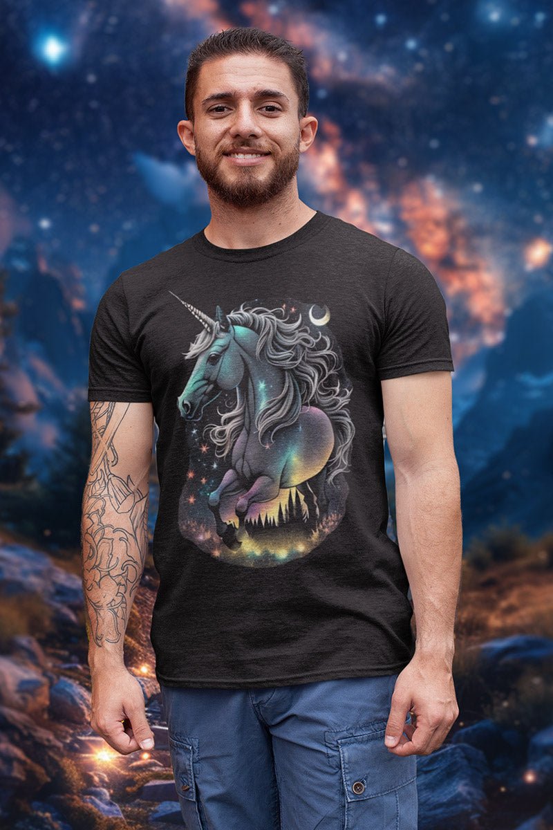 Gleaming Unicorn - T - Shirt - FANTASY STYLE - Gleaming Unicorn FANTASY STYLE T - Shirt