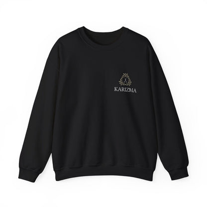 Karizma – Unisex Sweatshirt mit edlem Scheren - Logo im goldenen Hexagon - Sweatshirt - Printify - Karizma – Unisex Sweatshirt mit edlem Scheren - Logo im goldenen Hexagon