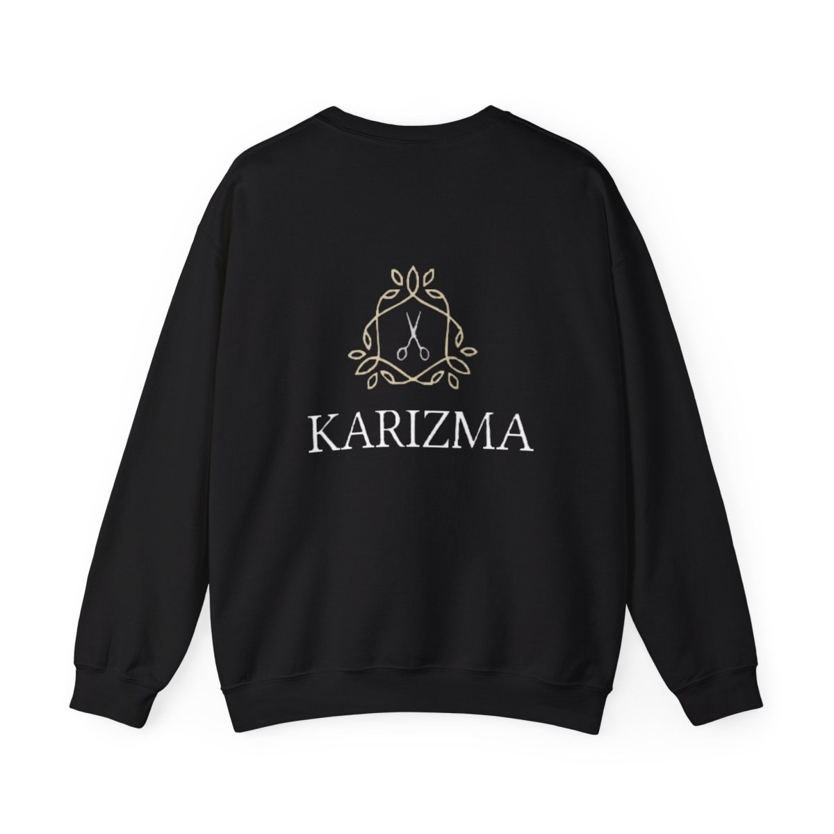Karizma – Unisex Sweatshirt mit edlem Scheren - Logo im goldenen Hexagon - Sweatshirt - Printify - Karizma – Unisex Sweatshirt mit edlem Scheren - Logo im goldenen Hexagon