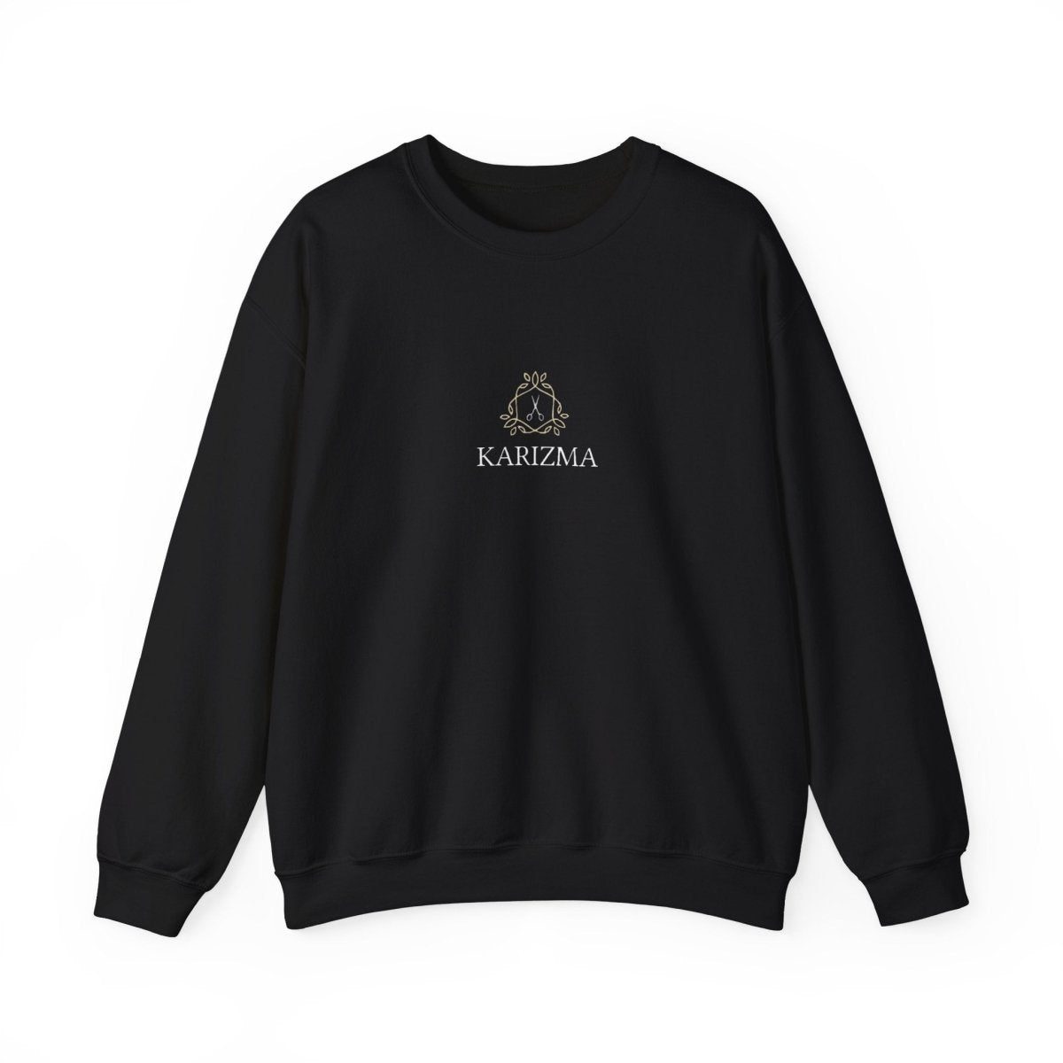 Karizma – Unisex Sweatshirt mit zentralem Scheren - Logo im Hexagon - Rahmen - Sweatshirt - Printify - Karizma – Unisex Sweatshirt mit zentralem Scheren - Logo im Hexagon - Rahmen