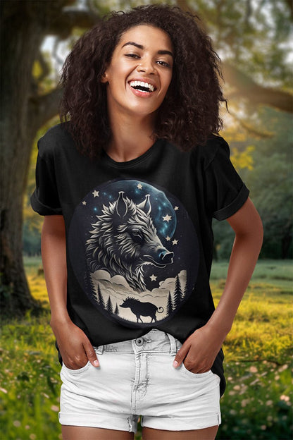 Lunar Swine Trekker - T - Shirt - NATURE STYLE - Lunar Swine Trekker - T - Shirt - NATURE STYLE - Make it look