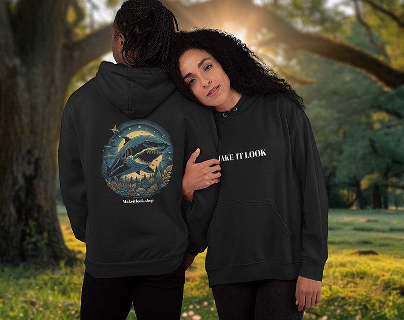 Mystic Moon Glider - Hoodie - NATURE STYLE - Mystic Moon Glider Hoodie Printify Ausgefallen beschützer Bio Bio - Baumwolle Clothing Cotton Crew neck dreamworld DTG Ethical Fashion Fashion Fox Fuchs Gemütlich Hai Hoodies Kapuzenpullover Klassische Passform land landscape landschaft luna Make it look Men's Clothing mond Moon Nachhaltige Mode Regular fit Sonne star Sterne Streetwear sun Tiere Traumwelt Umweltfreundlich Unisex Welt Women's Clothing world