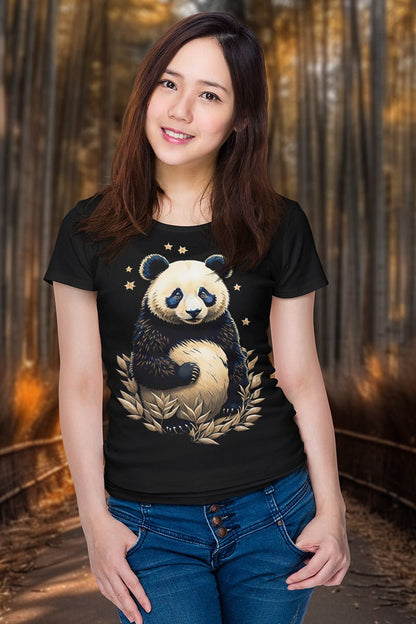 Panda bear - T - Shirt - ASIA STYLE - Panda bear T - Shirt ASIA STYLE Ausgefallen Bear beschützer Bio Bio - Baumwolle black blossom Bär Clothing Cotton Crew neck dreamworld DTG Ethical Fashion Fashion forest Gemütlich Guardian it Klassische Passform Look make Make it look Men's Clothing Nachhaltige Mode Neck Labels Panda Regular fit schwarz star Sterne Streetwear T - shirts Tiere Traumwelt Umweltfreundlich Unisex Welt Wild Wild Nature Women's Clothing world