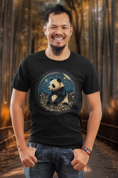 Panda sky - T - Shirt - ASIA STYLE - Panda sky T - Shirt ASIA STYLE Ausgefallen Bear beautiful beschützer Bio Bio - Baumwolle black blossom Bär Clothing Cotton Crew neck dreamworld DTG Ethical Fashion Fantasie Fashion Gemütlich Guardian himmel it Klassische Passform land landscape landschaft Look luna make Make it look Men's Clothing Midnight mond Moon mystic Nachhaltige Mode Neck Labels Power Regular fit schwarz sky star Sterne Streetwear T - shirts Tiere Traumwelt Umweltfreundlich Unisex Welt 