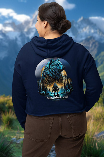 Spirit blue Grizzly - Hoodie - MOUNTAIN STYLE - Spirit blue Grizzly Hoodie MOUNTAIN STYLE Ausgefallen Bear beschützer Bio Bio - Baumwolle black blau blue Bär Clothing Cotton Crew neck dreamworld DTG Ethical Fashion Fashion forest Gemütlich Grizzly Guardian Hoodies Kapuzenpullover Klassische Passform land landscape landschaft luna Make it look Men's Clothing Mensch mond Moon Nachhaltige Mode Power Regular fit schwarz Streetwear Tiere Traumwelt Umweltfreundlich Unisex Wald Wanderer Welt Women's Cl