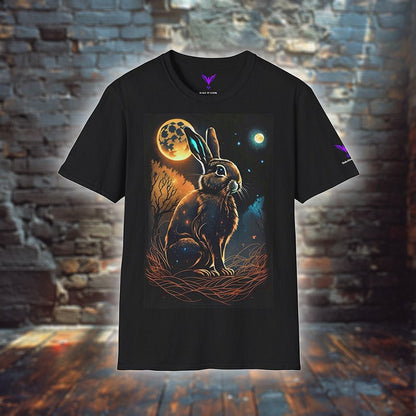 Starlight Hare - T - Shirt - NATURE STYLE - Starlight Hare - T - Shirt - NATURE STYLE - Black - S - Make it look