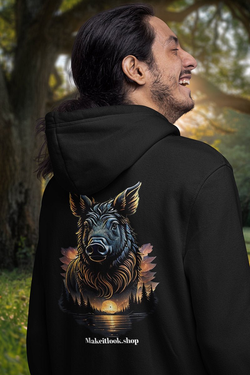 Sunrise Swine Serenity - Hoodie - NATURE STYLE - Sunrise Swine Serenity Printify Hoodie