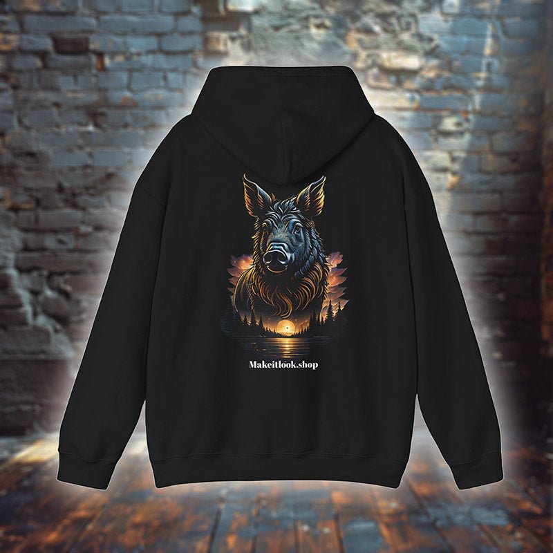 Sunrise Swine Serenity - Hoodie - NATURE STYLE - Sunrise Swine Serenity Printify Hoodie