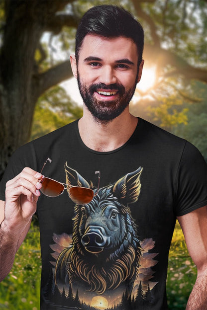 Sunrise Swine Serenity - T - Shirt - NATURE STYLE - Sunrise Swine Serenity - T - Shirt - NATURE STYLE - Make it look