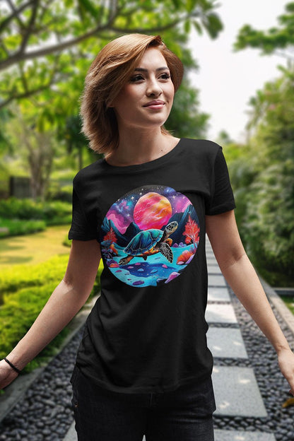 Vivid Forest Turtle - T - Shirt - MODERN STYLE - Vivid Forest Turtle - T - Shirt - MODERN STYLE - Make it look